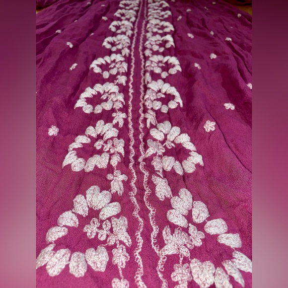 Free People Dress Fable Embroidered Midi in magenta combo - Picture 8 of 8